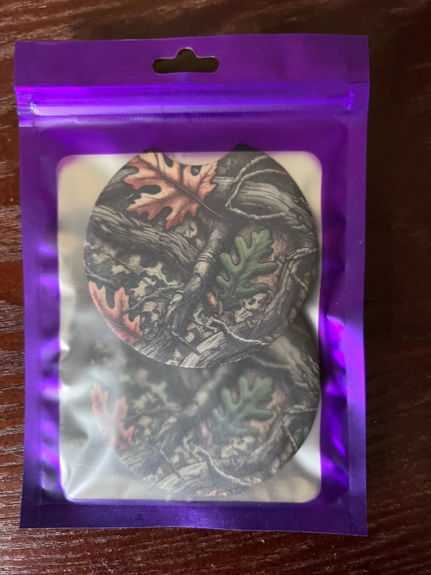 NEOPRENE CAR COASTER SET ( CAMO PATTERN)