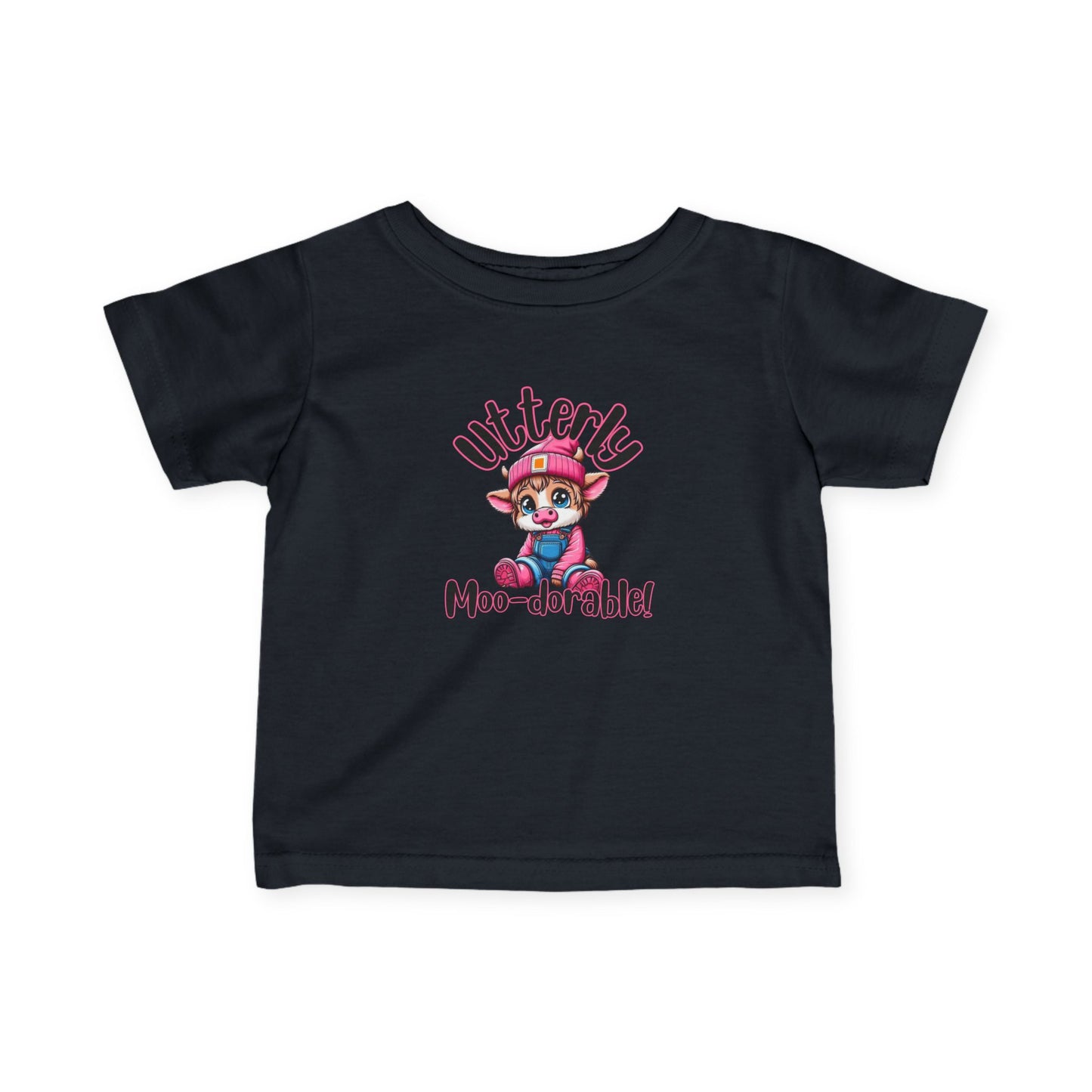 Utterly Moo-dorable Infant Tee - Cute Baby Shirt, Toddler Gift, Animal Lover Tee, Playful Kids Apparel