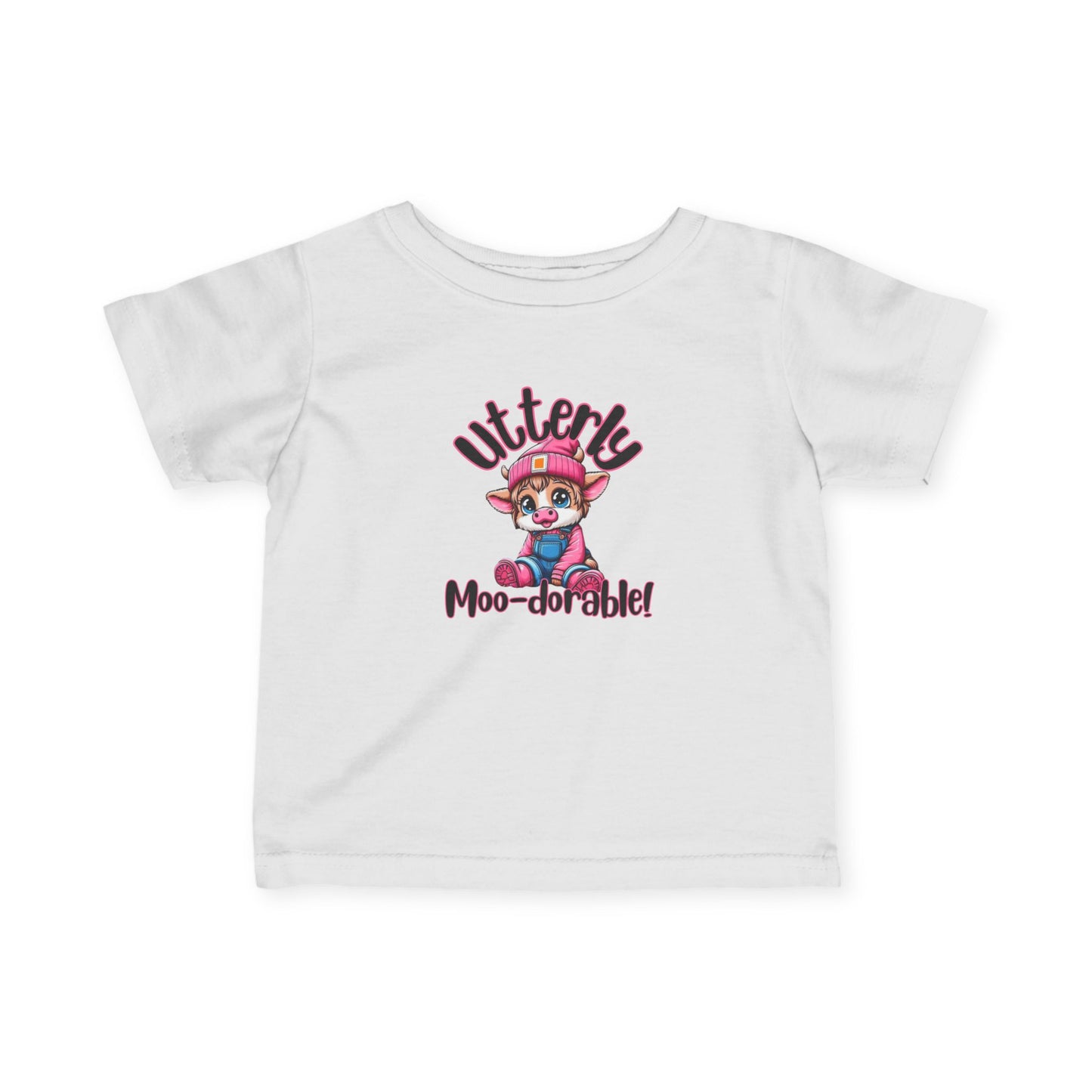 Utterly Moo-dorable Infant Tee - Cute Baby Shirt, Toddler Gift, Animal Lover Tee, Playful Kids Apparel