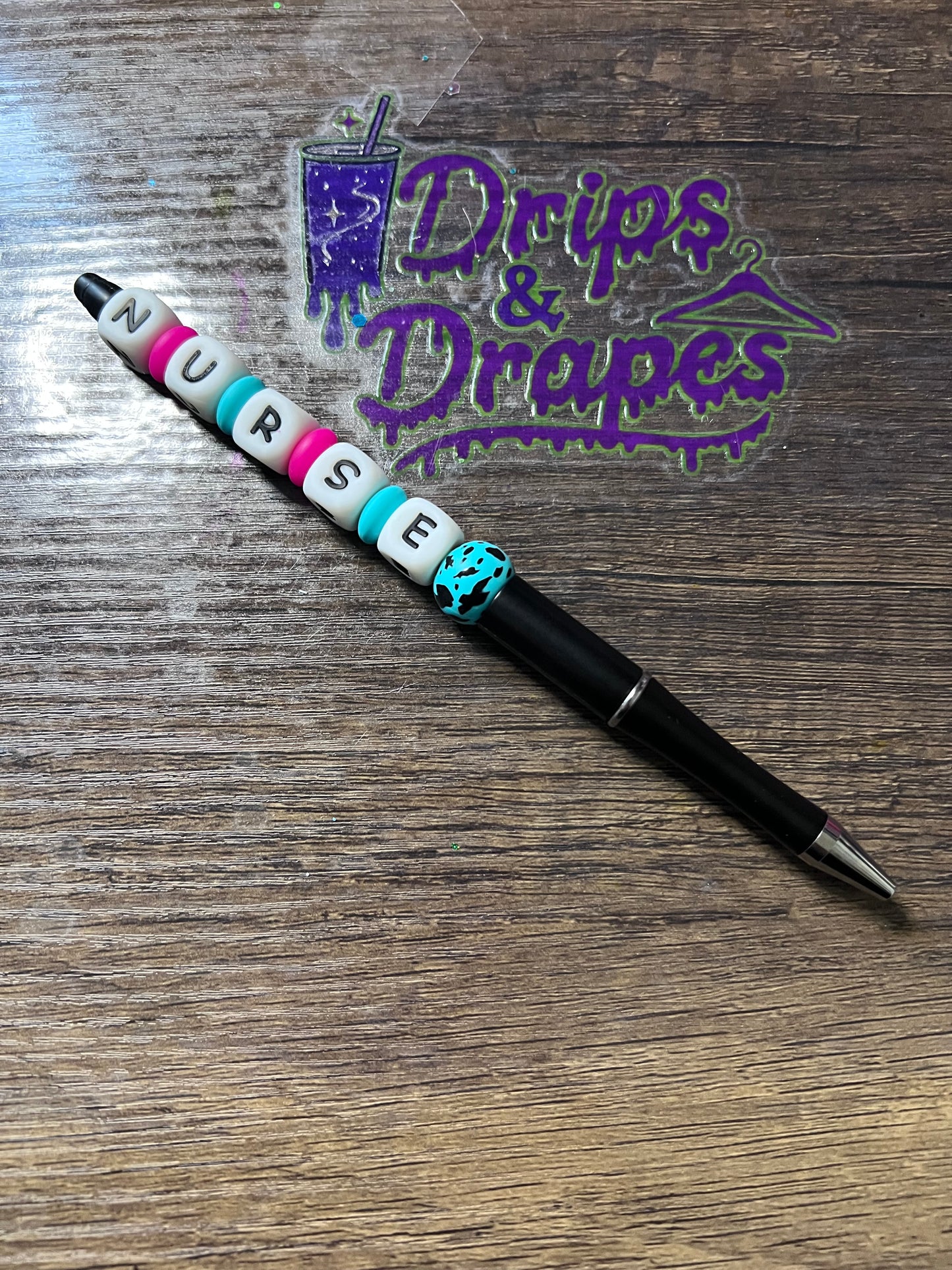Nurse beaded Pen (black Ink)