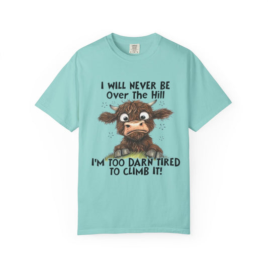 Highland Cow Over the hill T Shirt
