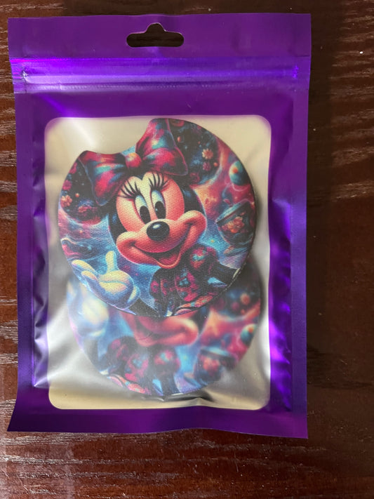 MINNIE MOUSE NEOPRENE CAR COASTER SET