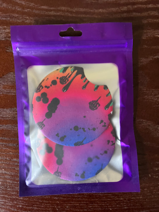 NEOPRENE CAR COASTER SET