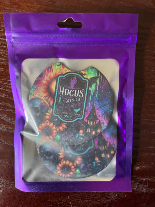 NEOPRENE CAR COASTERS (HOCUS POCUS)