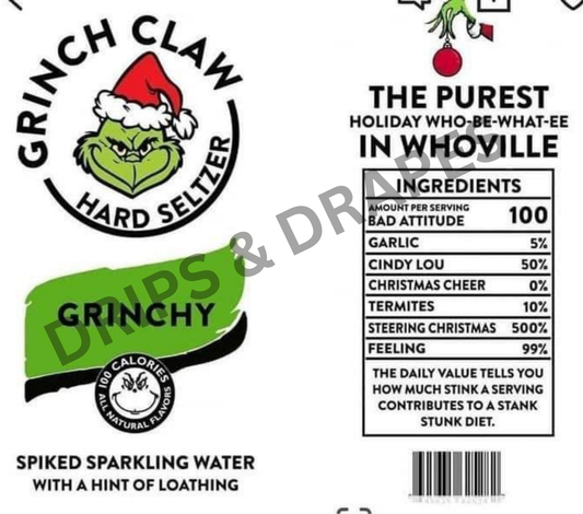 GRINCH CLAW 20oz TUMBLER DESIGN