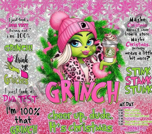 GIRL GRINCH 20oz SUB TUMBLER DESIGN