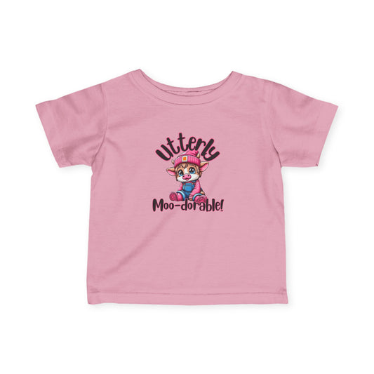 Utterly Moo-dorable Infant Tee - Cute Baby Shirt, Toddler Gift, Animal Lover Tee, Playful Kids Apparel