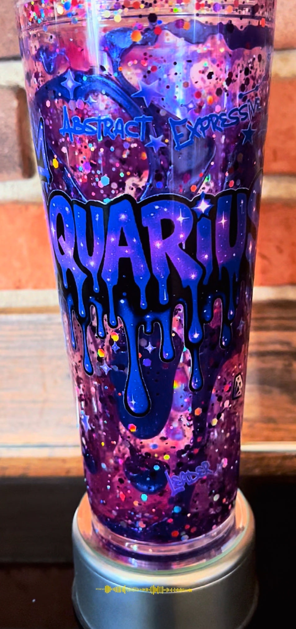 Sagitarius 24oz  Snowlgobe tumbler