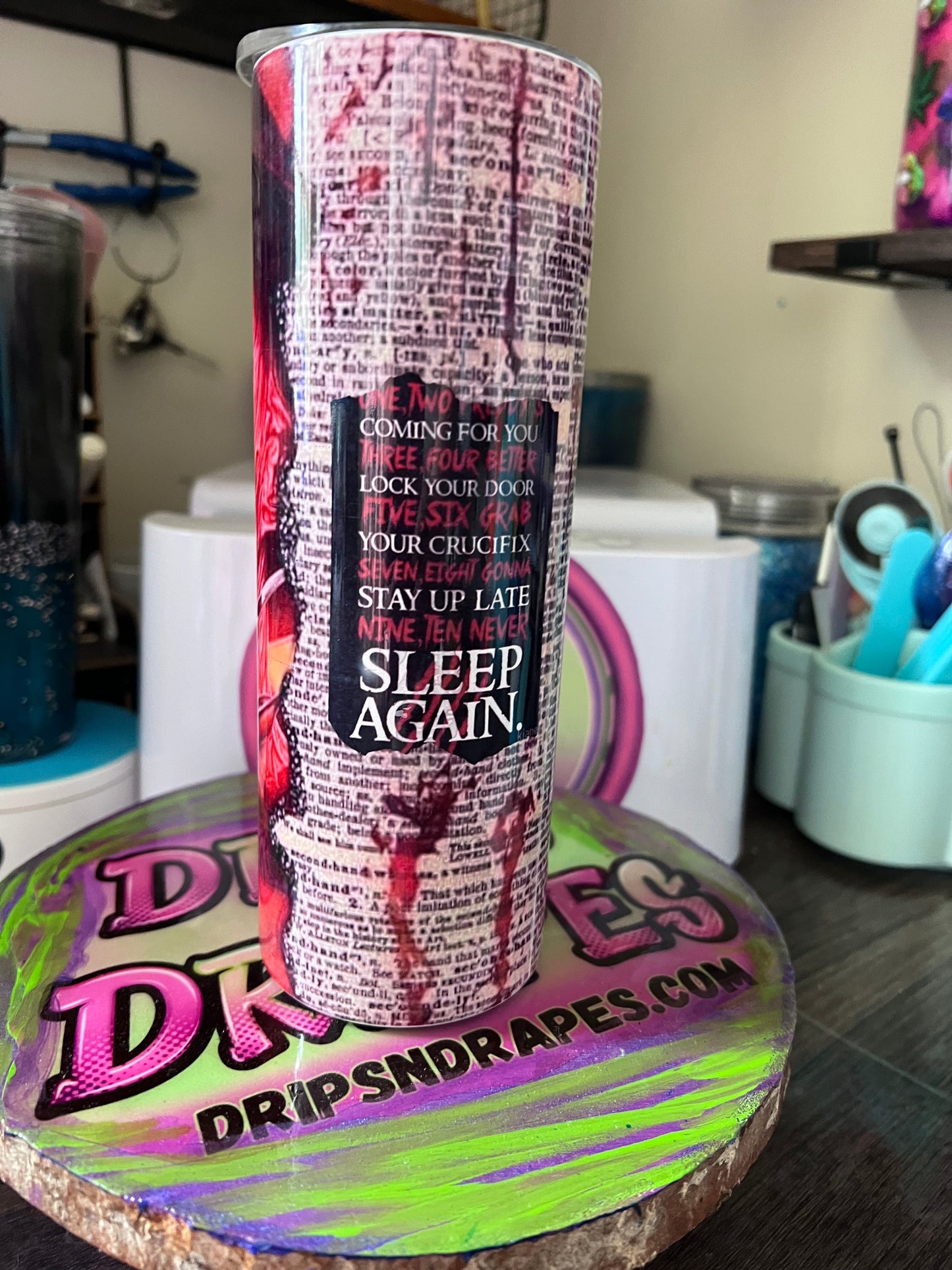 PRE MADE METAL TUMBLERS W/ DECALS