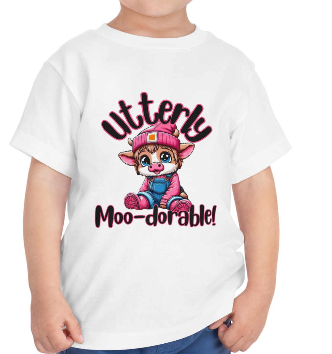 Utterly Moo-dorable Toddler Tee, Cute Shirt for Kids, Gift for Toddlers