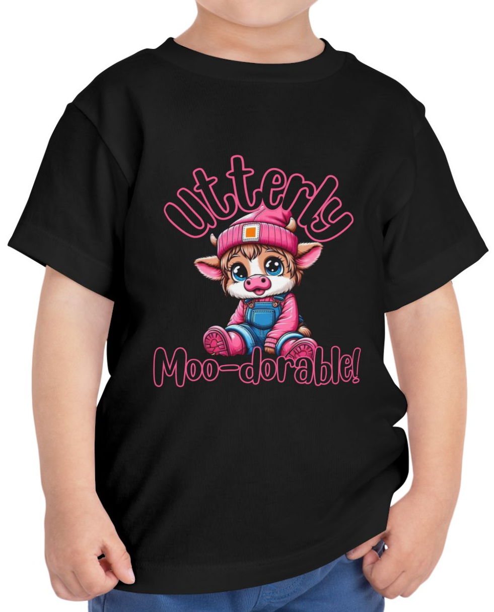 Utterly Moo-dorable Toddler Tee, Cute Shirt for Kids, Gift for Toddlers