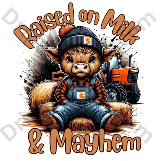 Raised on Milk & Mayhem svg