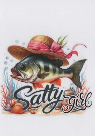 "Salty girl"  4 inch Uv Dtf cup wrap