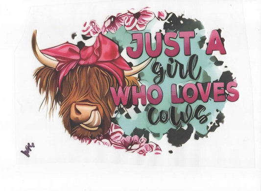 COLORFUL "JUST A GIRL WHO LOVES COWS" (W16)