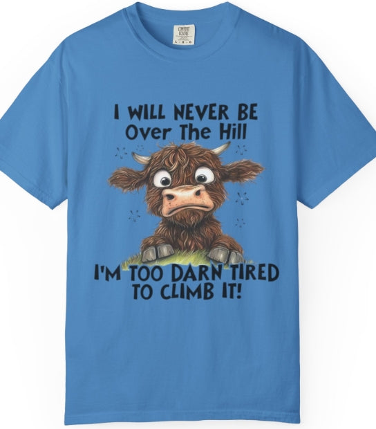 Highland Cow Over the hill T Shirt