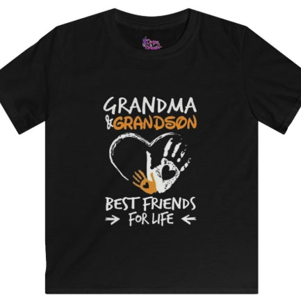 Kids T-Shirt - Grandma and Grandson Best Friends Tee