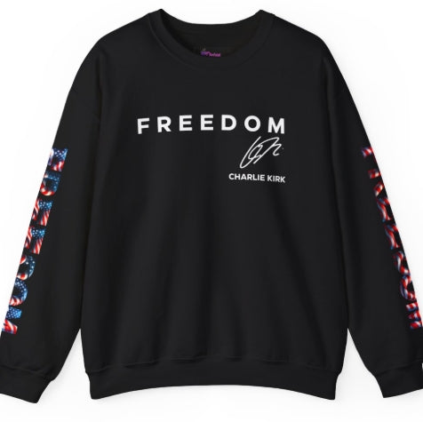Charlie Kirk " FREEDOM" Unisex Heavy Blend™ Crewneck Sweatshirt